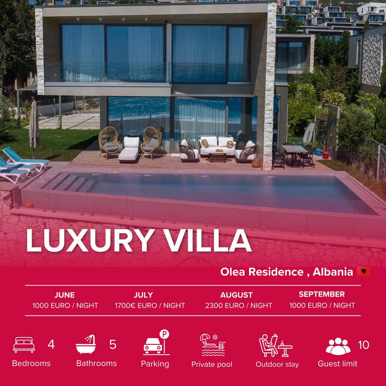 Luxury villa in Olea Residence with pool and terrace